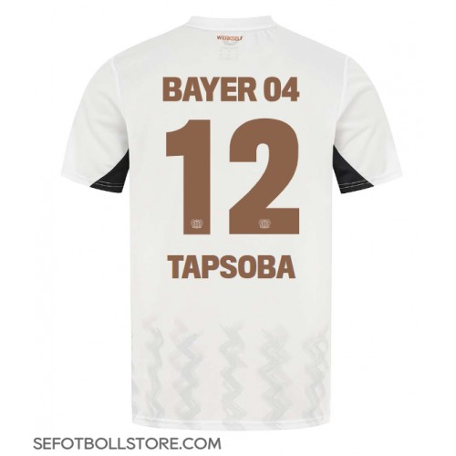 Bayer Leverkusen Edmond Tapsoba #12 Replika Bortatröja 2024-25 Kortärmad